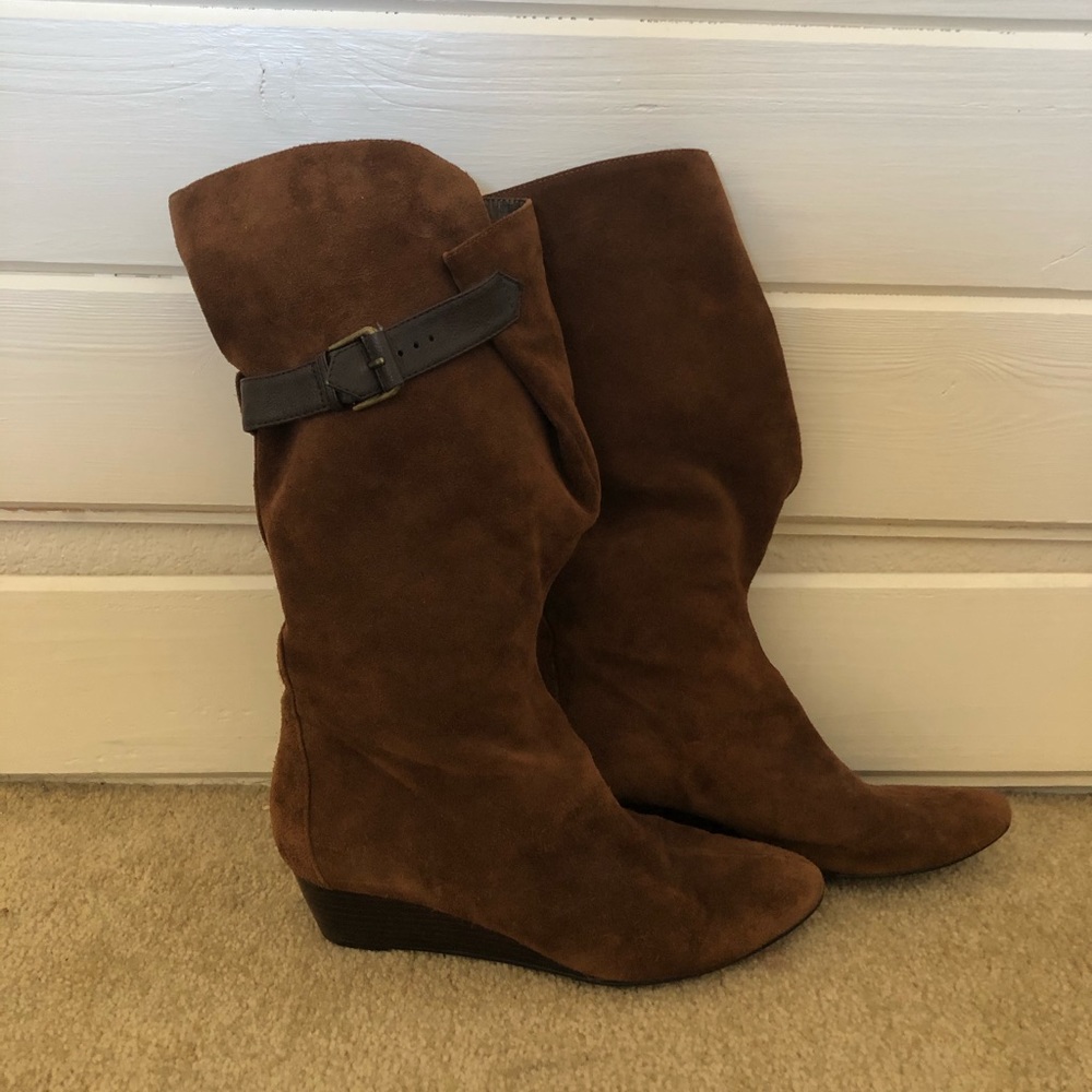 Nine West brown suede boots